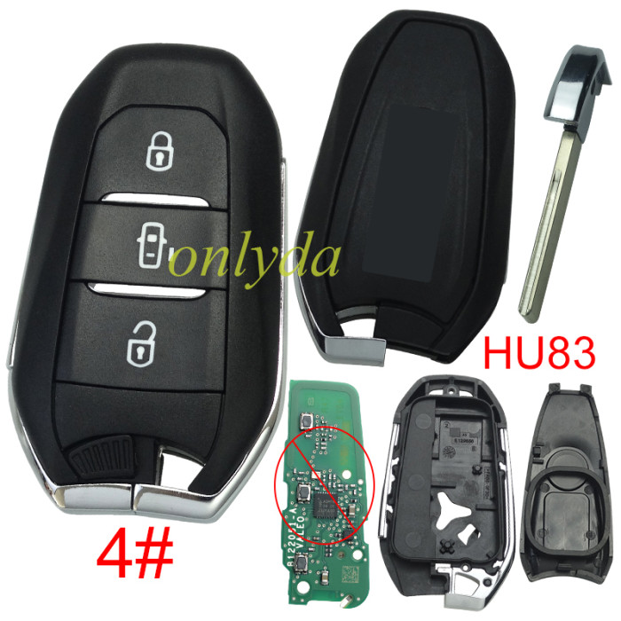 For Jeep remote key shell with Jeep badge, blade HU83, pls choose the button