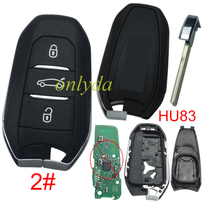For Jeep remote key shell with Jeep badge, blade HU83, pls choose the button