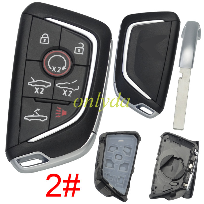 For Cadillac Corvette remote key shell with  Corvette logo place, pls choose the button type