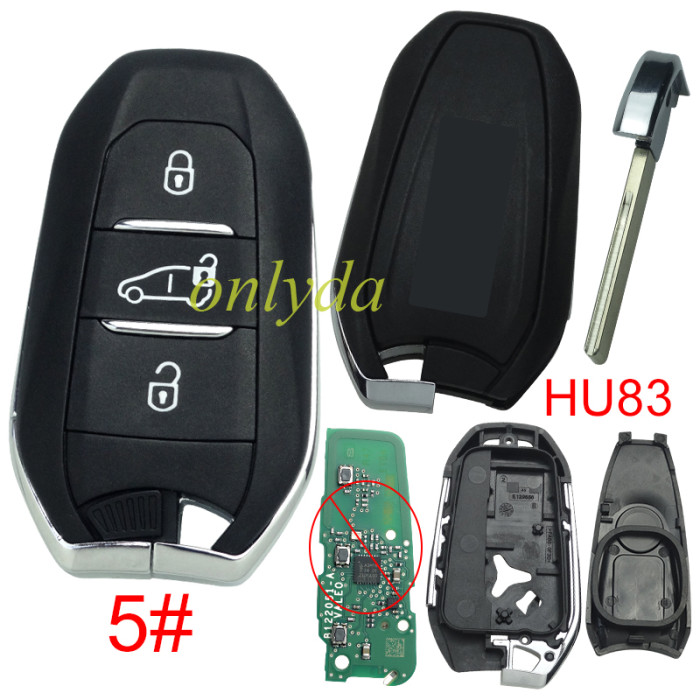 For Jeep remote key shell with Jeep badge, blade HU83, pls choose the button