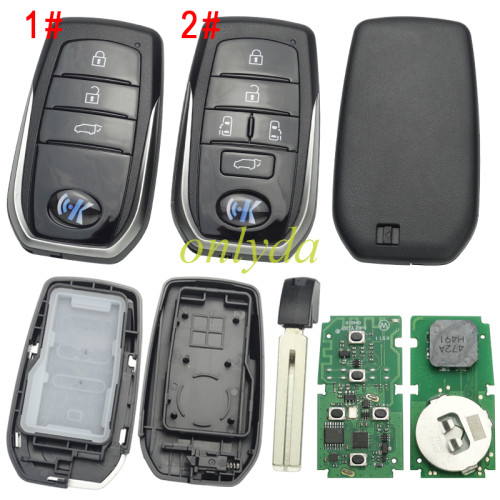 KEYDIY Remote key TIB01-3/TIB01-5 smart key for Toyota style, work with KDX2/ KD MAX/KD-X4, Pls choose button
