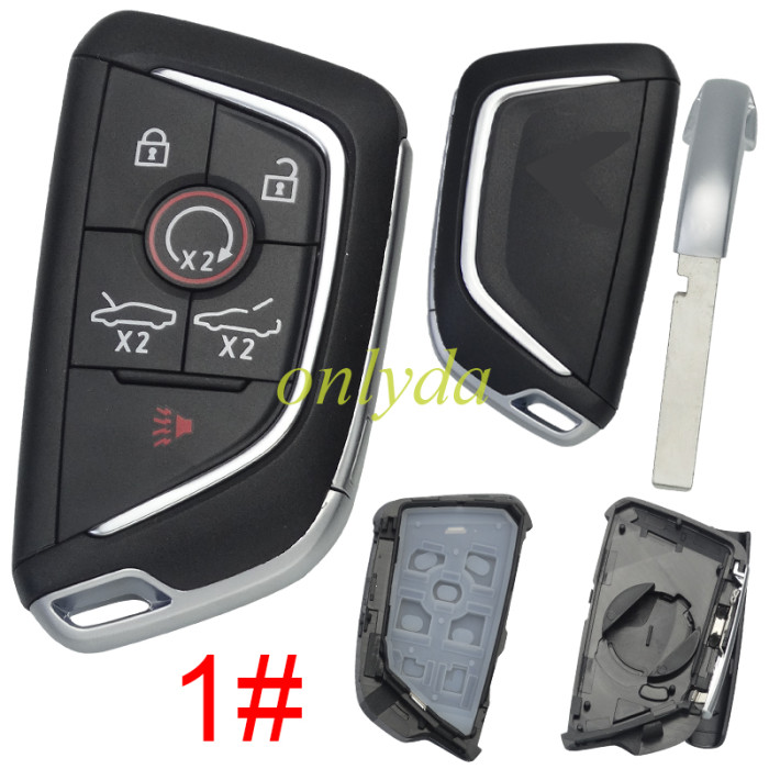 For Cadillac Corvette remote key shell with  Corvette logo place, pls choose the button type