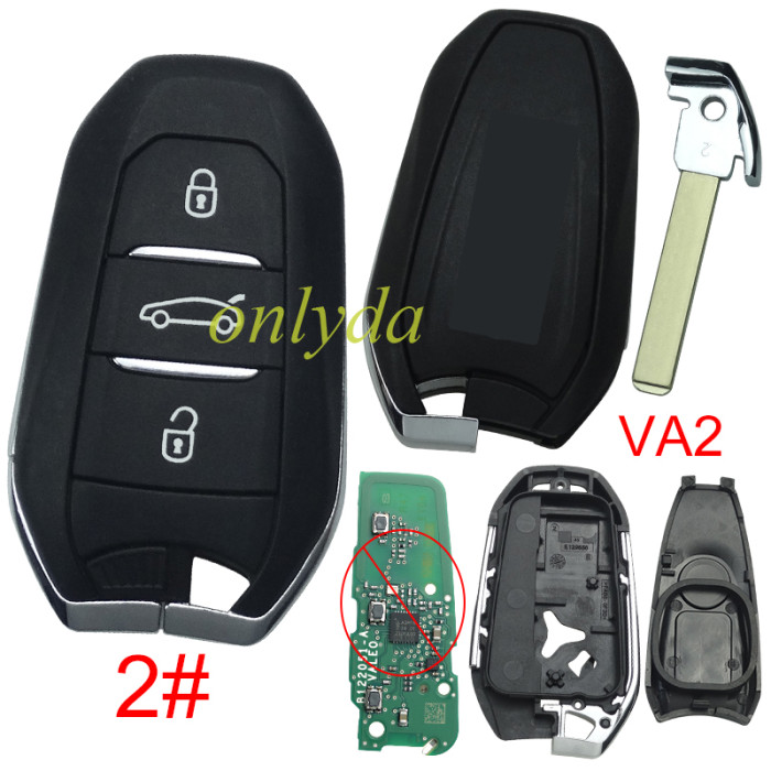 For Jeep remote key shell with Jeep badge, blade VA2, pls choose the button