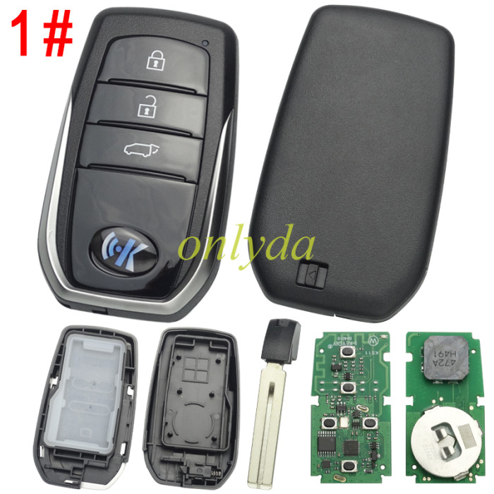 KEYDIY Remote key TIB01-3/TIB01-5 smart key for Toyota style, work with KDX2/ KD MAX/KD-X4, Pls choose button