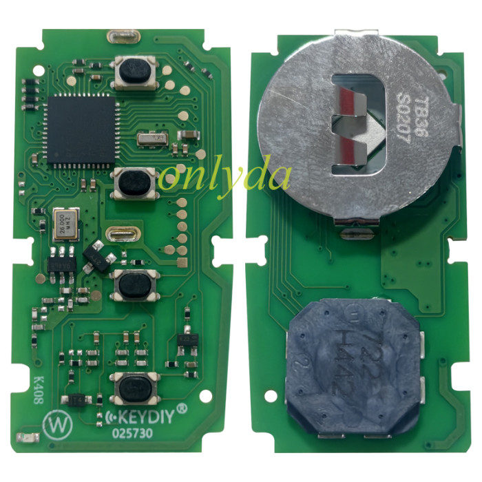 KEYDIY TB36-2 TB36-3 TB36-4 with 8A/Toyota H chip KD Smart Key Universal Remote Control 【8A】