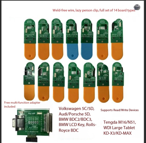 Complete Set of No-Solder Wire Clips for 14 Board Types