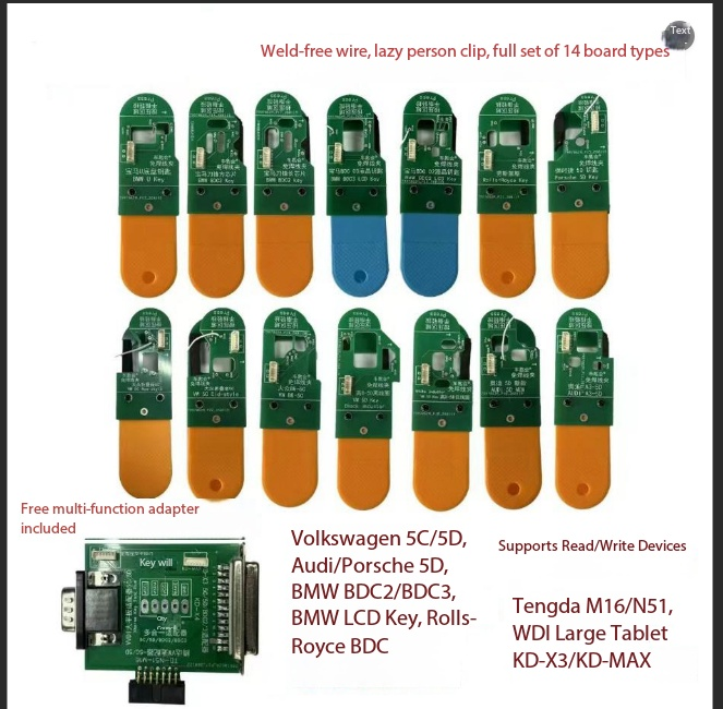 Complete Set of No-Solder Wire Clips for 14 Board Types