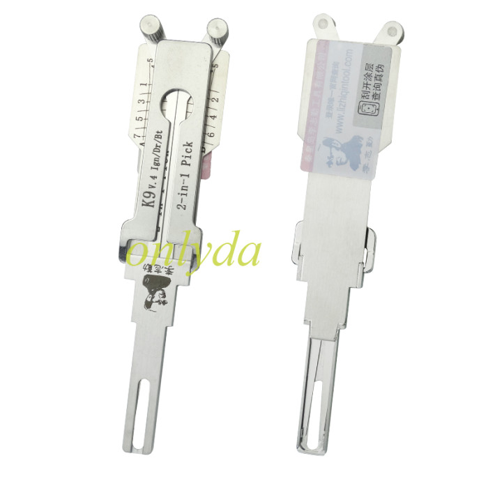 Lishi Korean Kia K9 V.4 Ign/Dr/Bt 2-in-1 Pick lock pick and decoder  together  2 in 1 used for kia