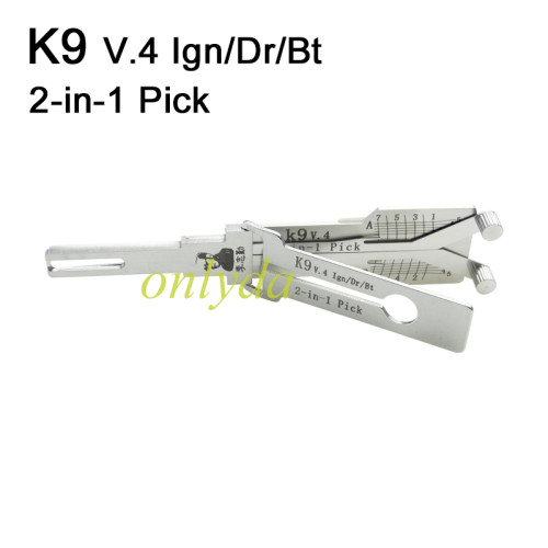 Lishi Korean Kia K9 V.4 Ign/Dr/Bt 2-in-1 Pick lock pick and decoder  together  2 in 1 used for kia