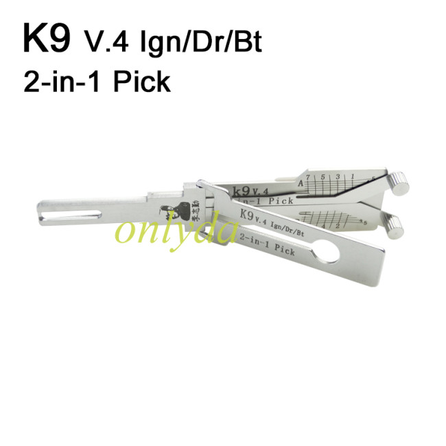 Lishi Korean Kia K9 V.4 Ign/Dr/Bt 2-in-1 Pick lock pick and decoder  together  2 in 1 used for kia