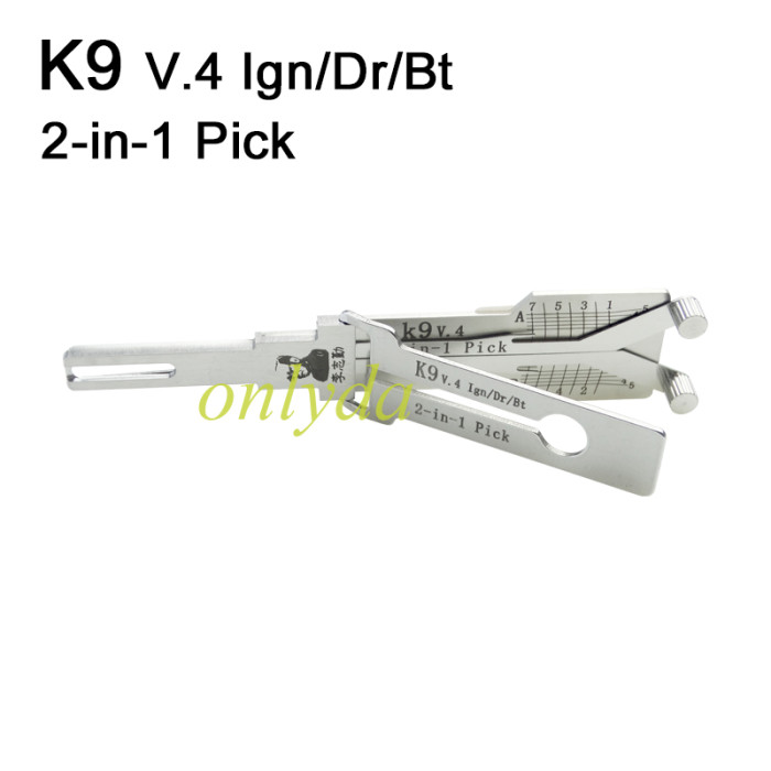 Lishi Korean Kia K9 V.4 Ign/Dr/Bt 2-in-1 Pick lock pick and decoder  together  2 in 1 used for kia