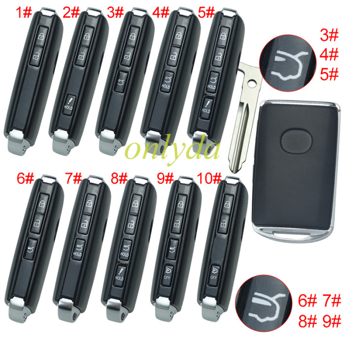 2020 new mazda remote key case with blade ,with badge, pls choose button model