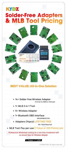 [Not Required Token or annual fee] KYDZ  adapter for soldering-free PCB Set (14pcs total), Can get free MLB &MQB full function + KYDZ OBD Full function （MLB&MQB)