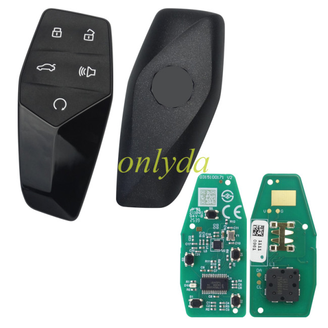 For MG  Original Keyless Smart Remote Key 5 BUTTONS 433Mhz with ID47 Chip for MG ONE SUV Car Intelligent Remote Key