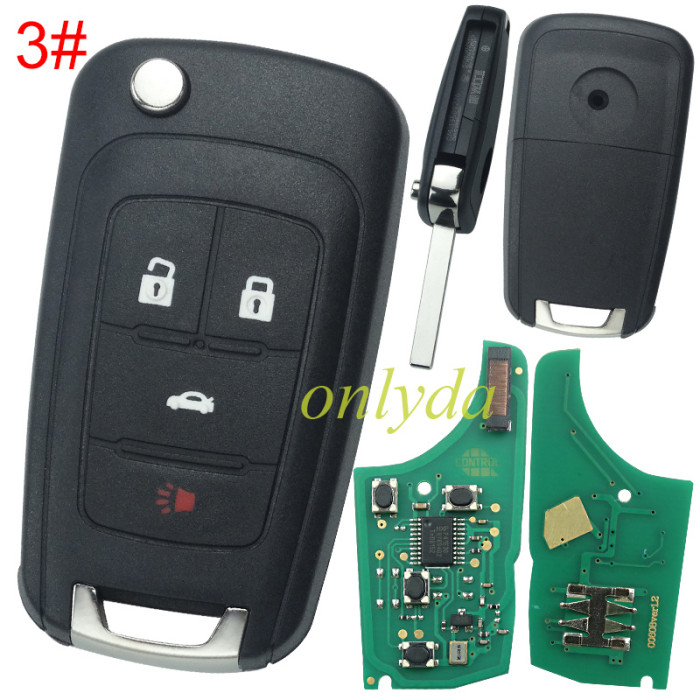 For Opel unKeyless remote key with 315/434mhz with  ID46 GM(Hitag2) 7937E/7941 chip, please choose button type and frequency