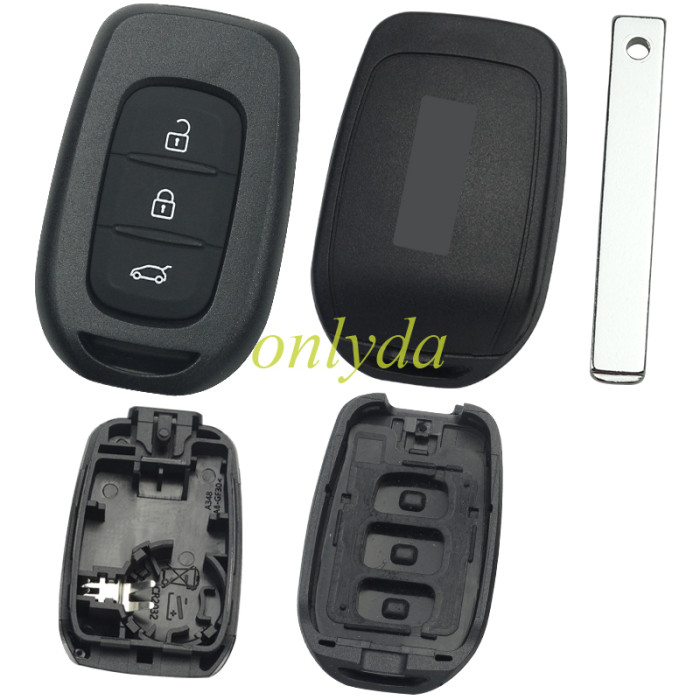 Renault New Dacia Rear Cover 3 button remote key blank with logo ,VA2 blade