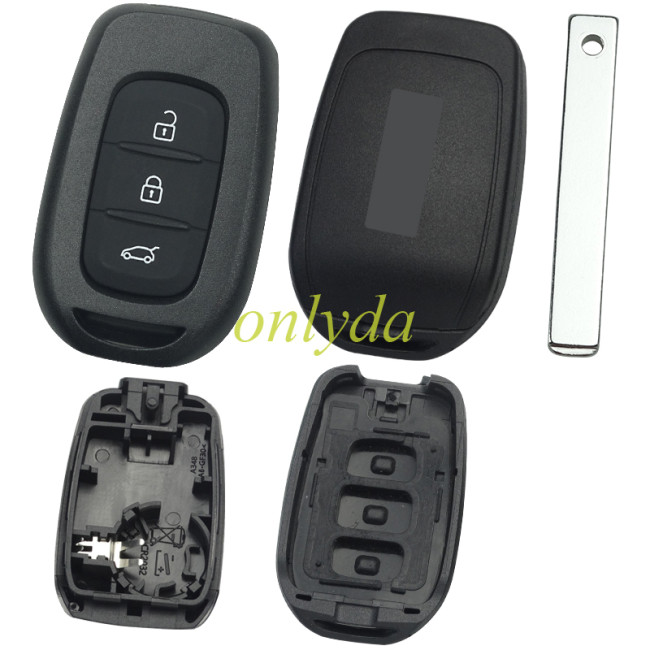 Renault New Dacia Rear Cover 3 button remote key blank with logo ,VA2 blade