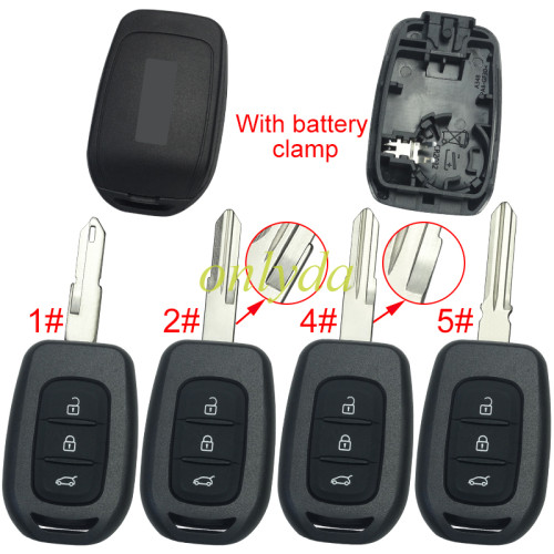 Renault New Dacia Rear Cover  3 button remote key blank with logo , pls choose model.