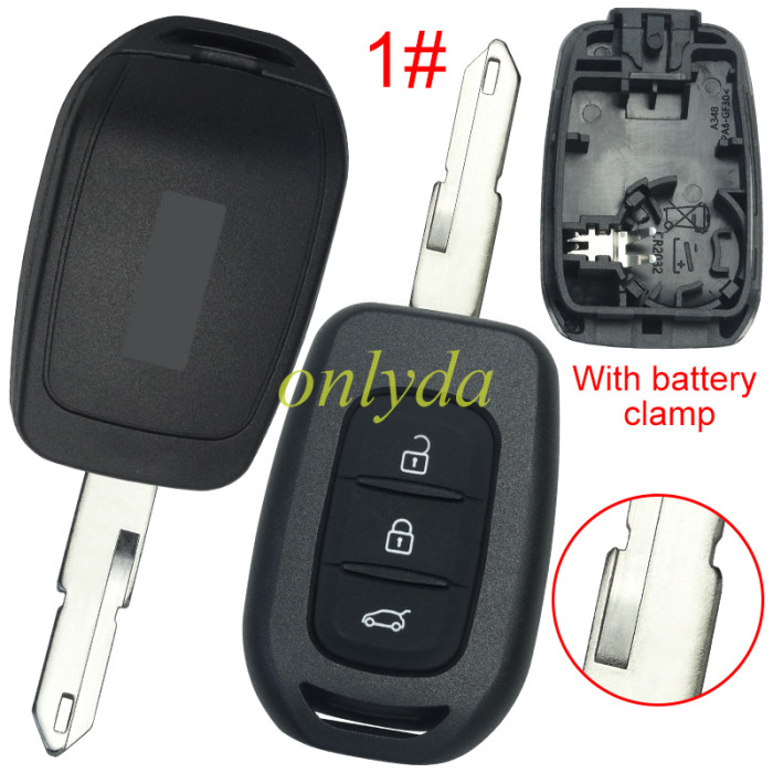 Renault New Dacia Rear Cover  3 button remote key blank with logo , pls choose model.