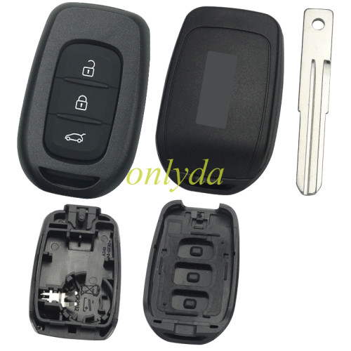 Renault New Dacia Rear Cover  3 button remote key blank with logo ,with blade