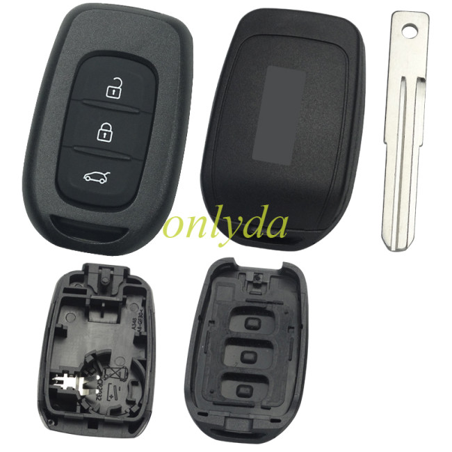 Renault New Dacia Rear Cover  3 button remote key blank with logo ,with blade