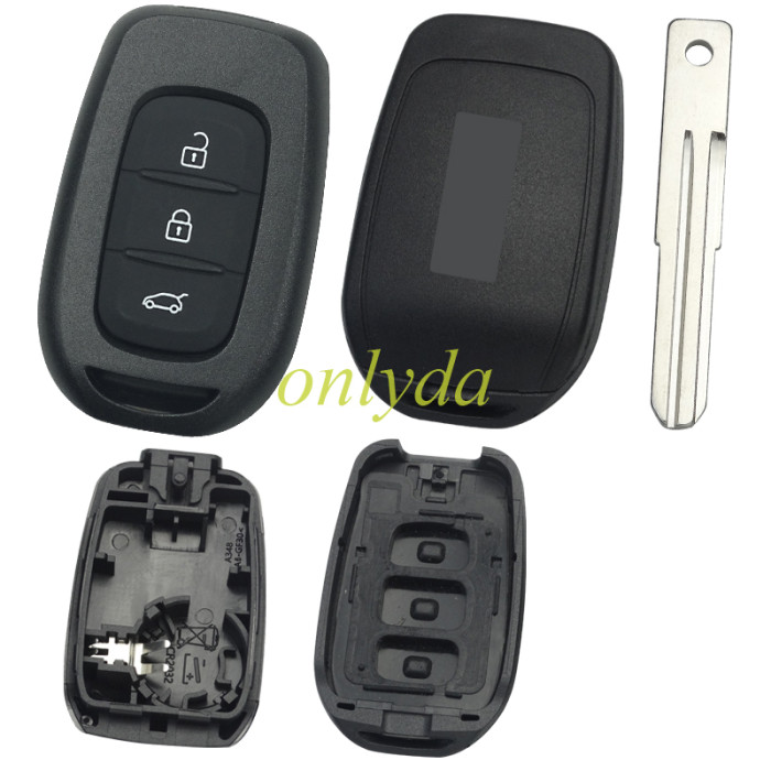 Renault New Dacia Rear Cover  3 button remote key blank with logo ,with blade