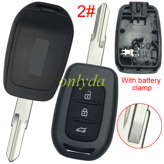 Renault New Dacia Rear Cover  3 button remote key blank with logo , pls choose model.