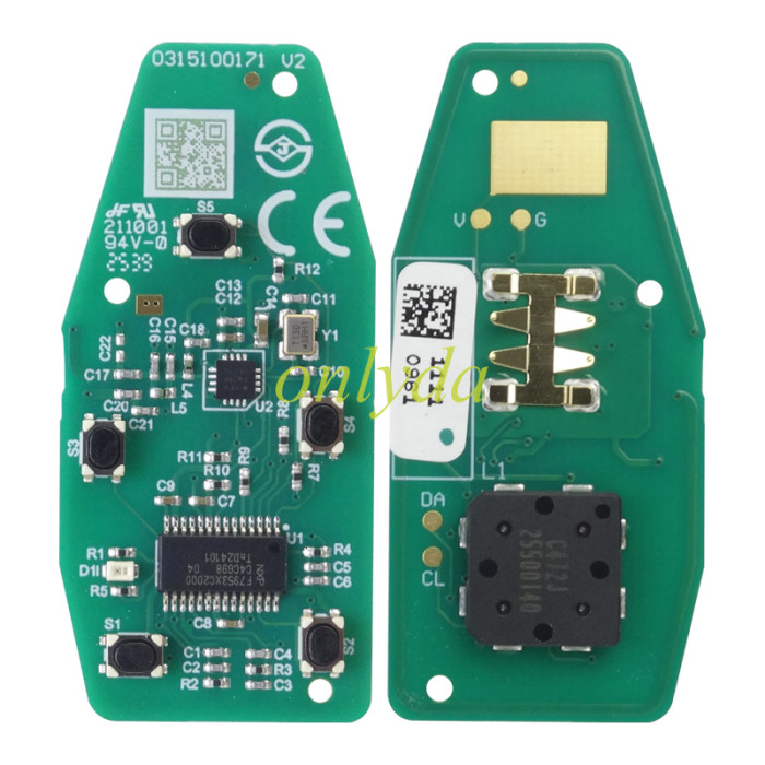 For MG  Original Keyless Smart Remote Key 5 BUTTONS 433Mhz with ID47 Chip for MG ONE SUV Car Intelligent Remote Key