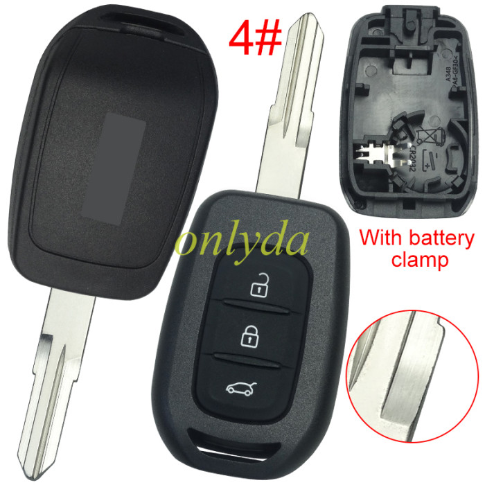 Renault New Dacia Rear Cover  3 button remote key blank with logo , pls choose model.