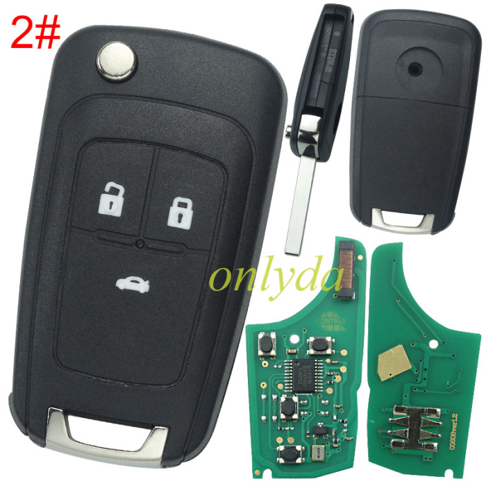 For Opel unKeyless remote key with 315/434mhz with  ID46 GM(Hitag2) 7937E/7941 chip, please choose button type and frequency