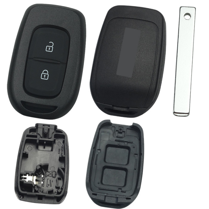 Renault New Dacia Rear Cover 2 button remote key blank with logo,with VA2 blade