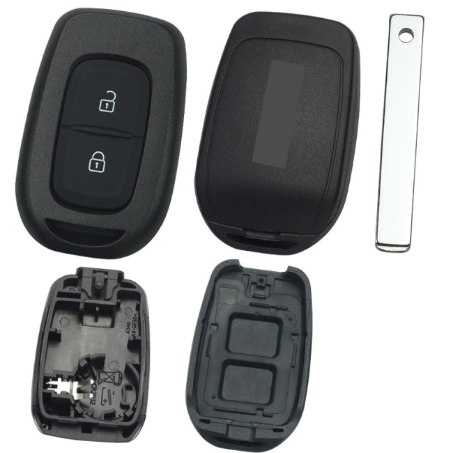 Renault New Dacia Rear Cover 2 button remote key blank with logo,with VA2 blade