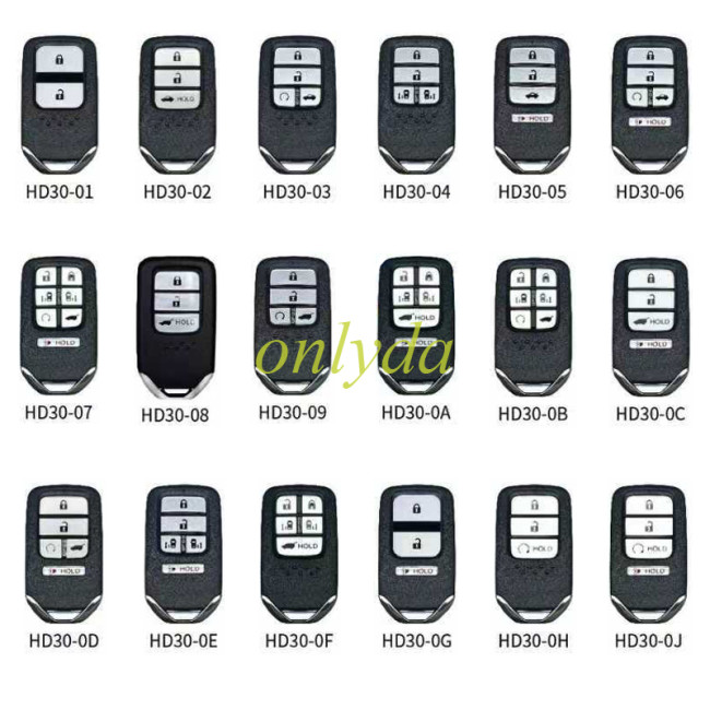 Lonsdor HD30  series universal remote key  for Honda, pls choose button