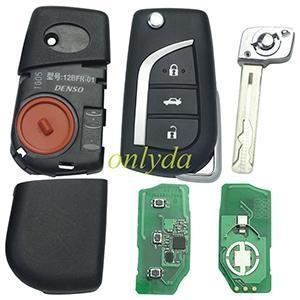 OEM Toyota 2013-2019 Flip Remote Key With 3Buttons 433MHz  DST-AES ID8A  PCB # :251451-7190 Frequency 433MHz FCC ID: 12BFR-01