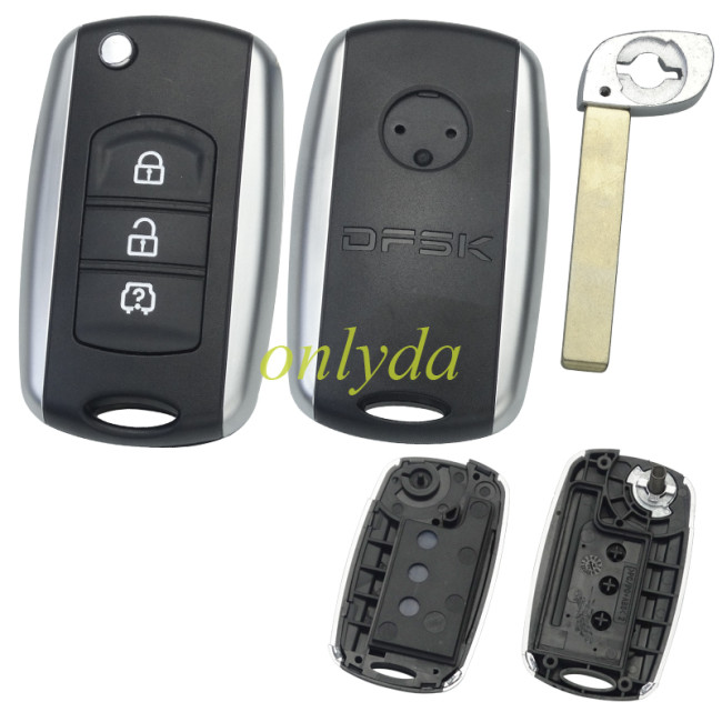 Original Dongfeng Fengon 560 Glory 560 key cover 3 button Keyless remote key blank with badge