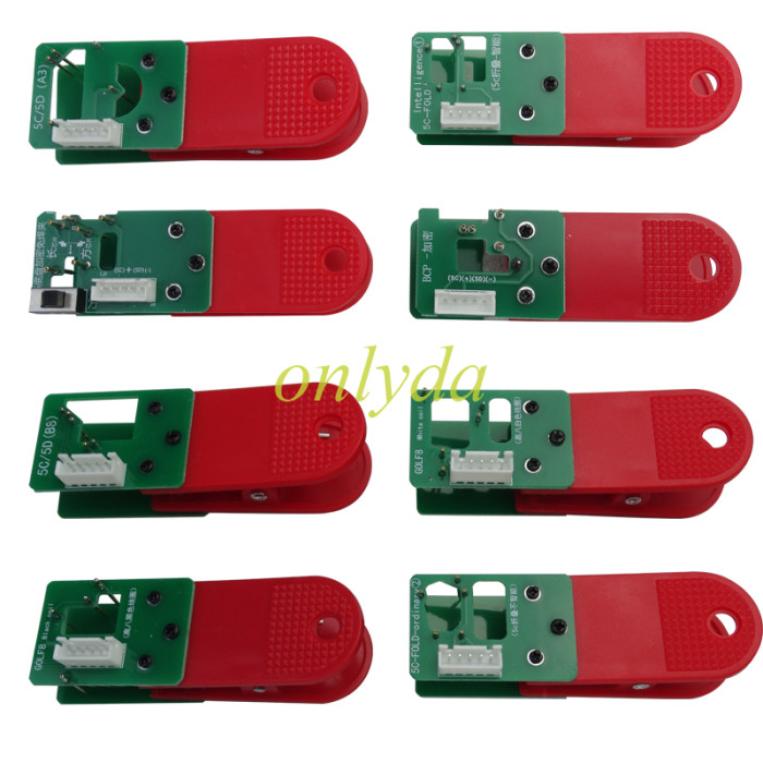 Universal BMW BDC3 BCP VAG MQB49 5C 5D 8 in 1 Clip Adapters for Original Key Data Reading.  Compatible with VVDI /Keydiy and other device