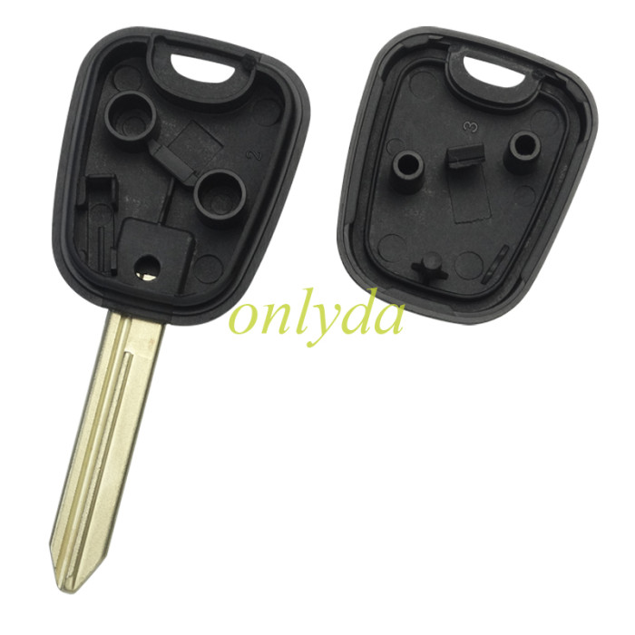 For  Citroen  transponder key shell with Citroen printed badge, blade SX9