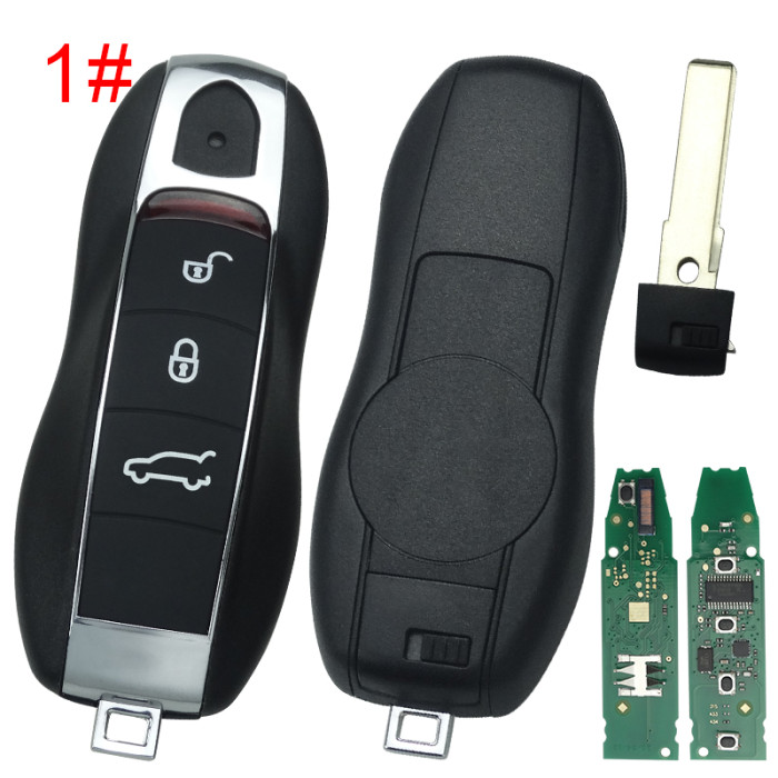For Porsche unkeyless remote key with 315mhz /434mhz  Porsche Cayenne (2010+) Porsche Panamera(2010+) Porsche Macan(2010+), pls choose button and frequency