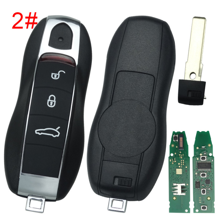 For Porsche unkeyless remote key with 315mhz /434mhz  Porsche Cayenne (2010+) Porsche Panamera(2010+) Porsche Macan(2010+), pls choose button and frequency