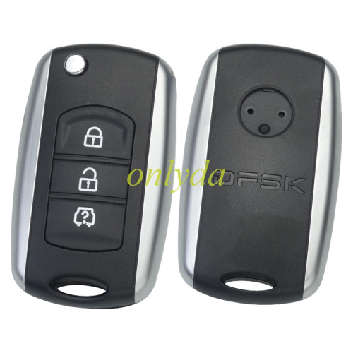 Original Dongfeng Fengon 560 Glory 560 key cover 3 button Keyless remote key blank with badge