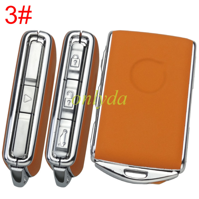 VOLVO remote replacement key shell Genuine Leather with logo , pls choose colors.