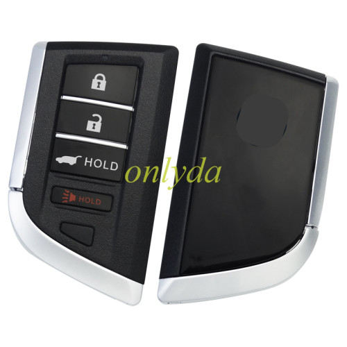 Acura 3+1button remote Key Shell with blade with logo