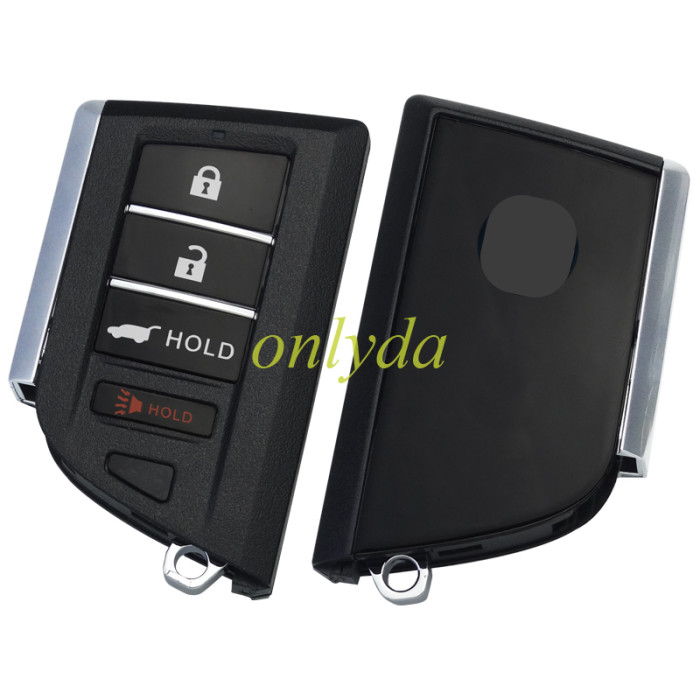 Acura 3+1button remote Key Shell with blade with logo