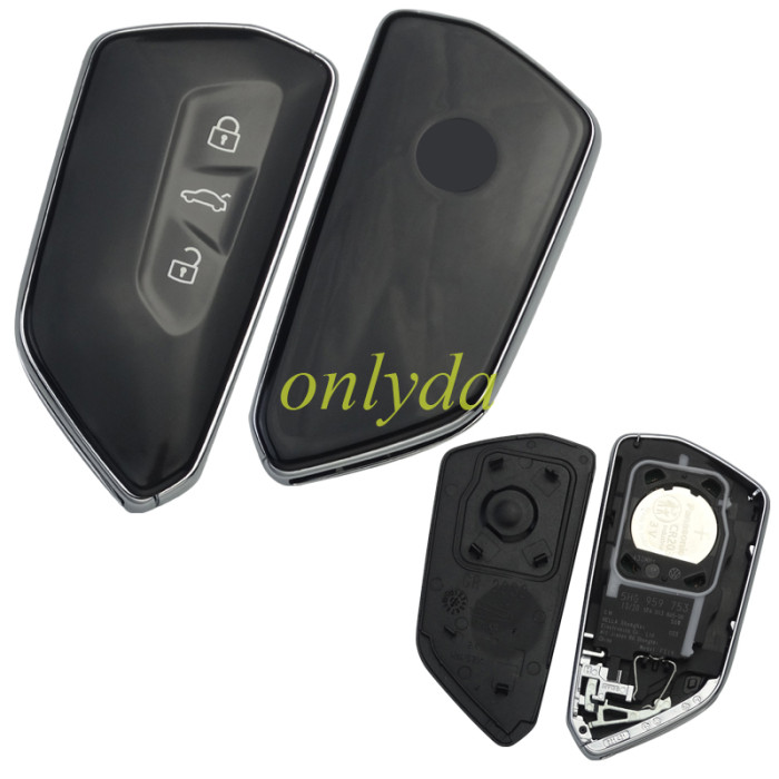 VW original 3 button remote key with 434mhz   MQB49  5D  CMIIT 5HG959753 / 5HG 959 753  2020 Smart Key Remote Model: FS19  P/N: 5HG 959 753  ID:2019DJ4845  FCCID:NBGFS19 01S Model:FS19  ANATEL:01812-19-05364