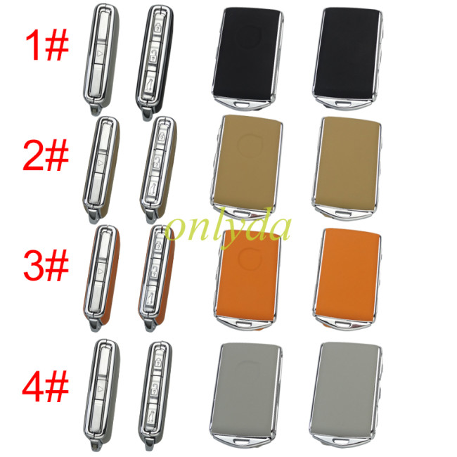 VOLVO remote replacement key shell Genuine Leather with logo , pls choose colors.