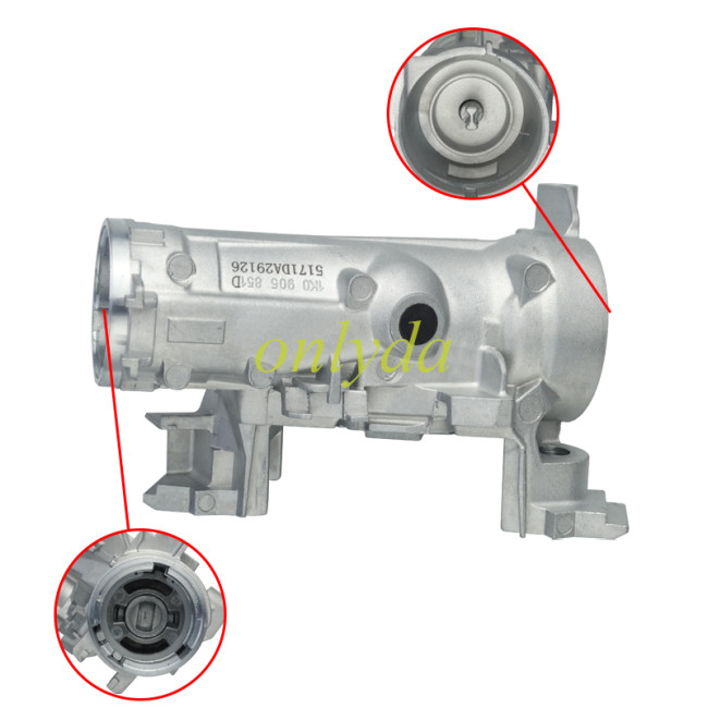 VW CADDY MK3 Golf MK5 ignition start switch steering lock  without logo  1K0 905 851 D use forTiguan Passat Sagitar Golf Skoda Octavia,Separate locking frame without head