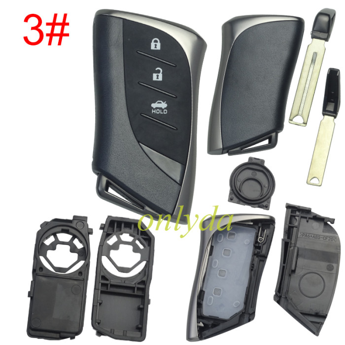 Lexus 2024 & 2025 New Lexus Models remote key blank with blade without badge  , pls choose button