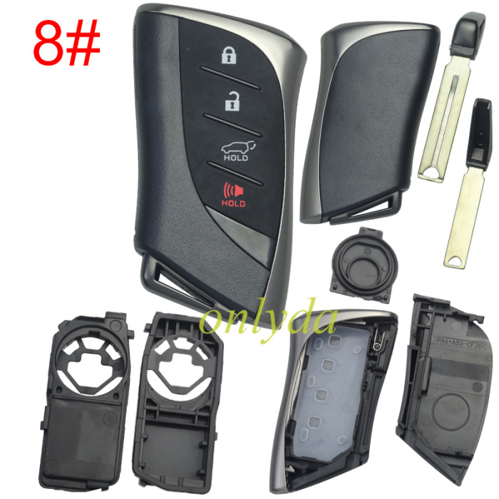 Lexus 2024 & 2025 New Lexus Models remote key blank with blade without badge  , pls choose button