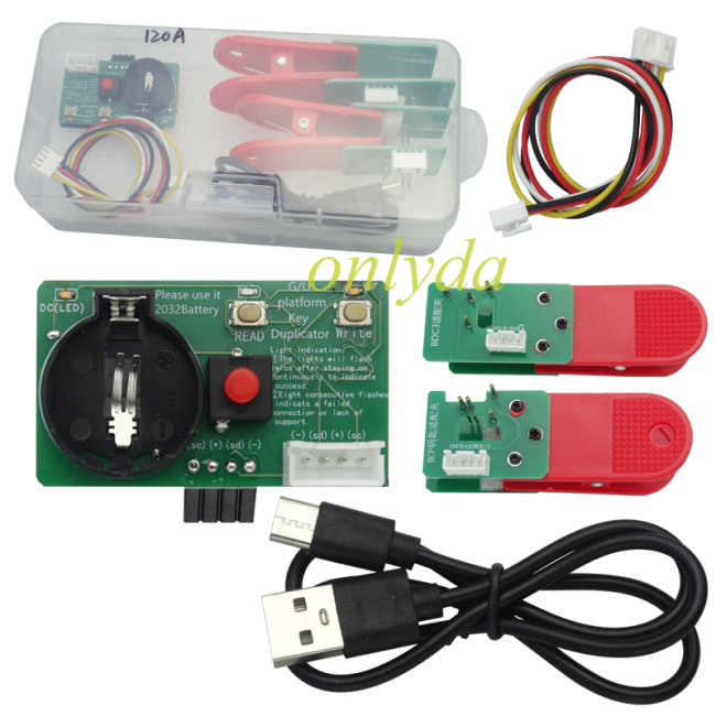 For BMW BDC3 key copy device set.  (BDC3 adapter clamp+BCP Key dapter +G/U chassis copy device