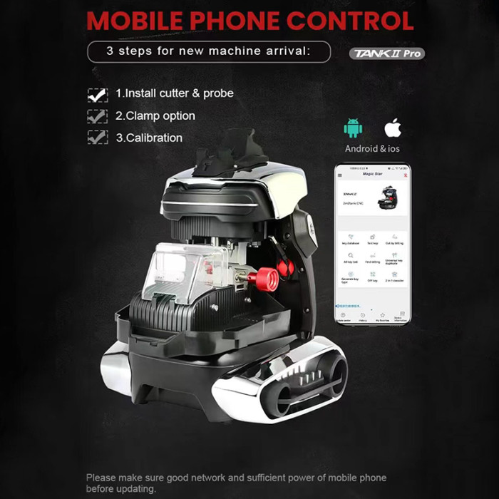 Free shipping from HK,2M2 TANK 2 Pro TANK II Pro CNC Key Cutting Machine ， Mobile APP Control，support Add House Keys Mul-T-lock, Dimple, Multi-point Keys